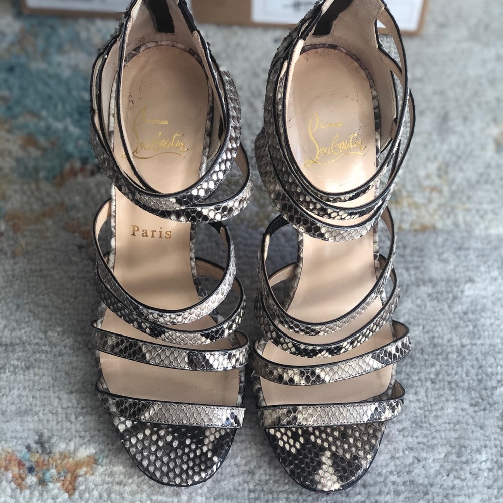 Authentic Christian Louboutin Python Lucido 100